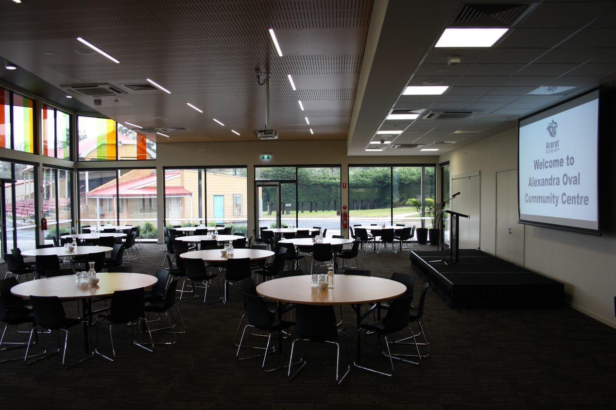 Alexandra Oval Community Centre Cabaret set up