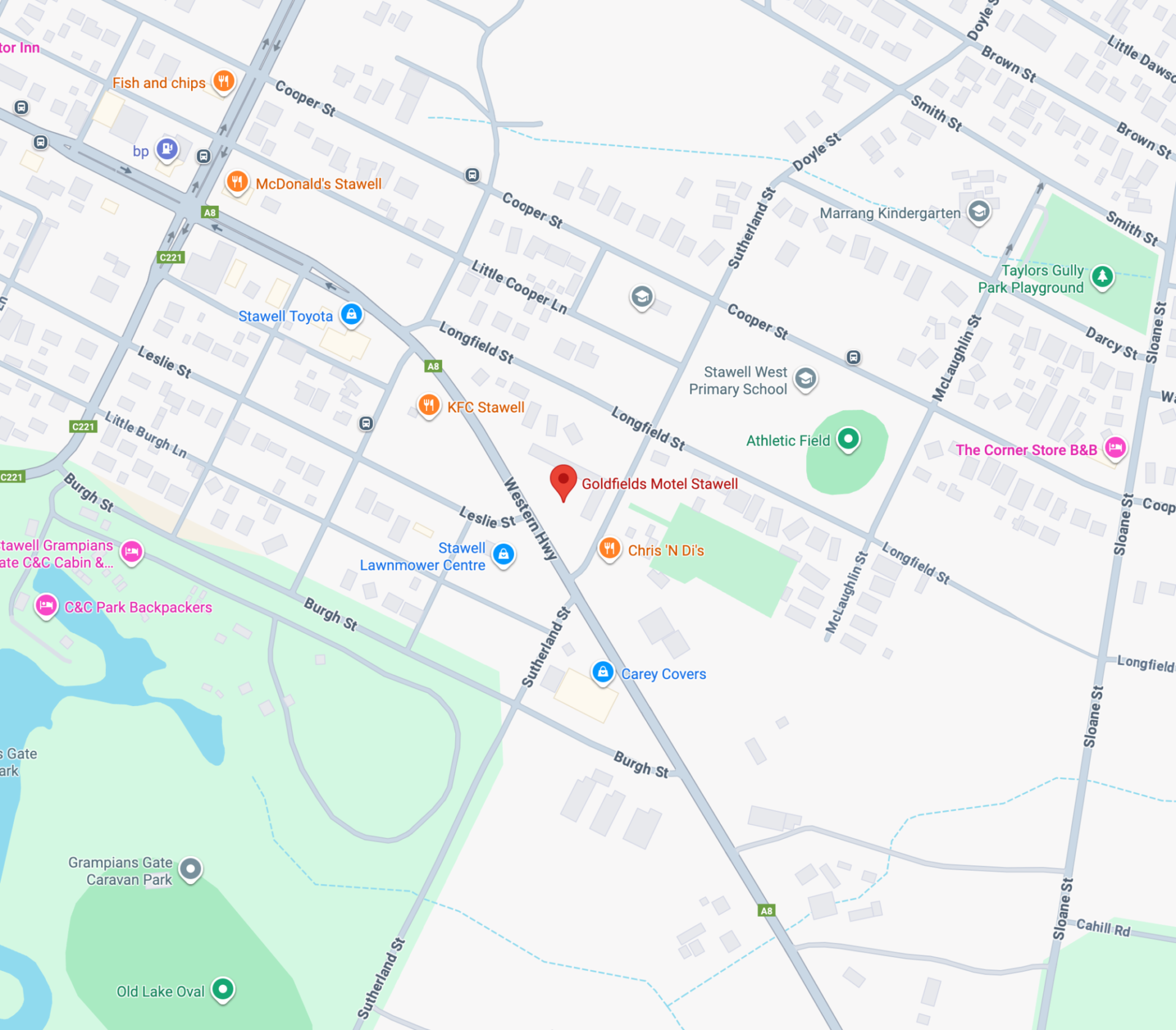 Stawell Training Venue Map